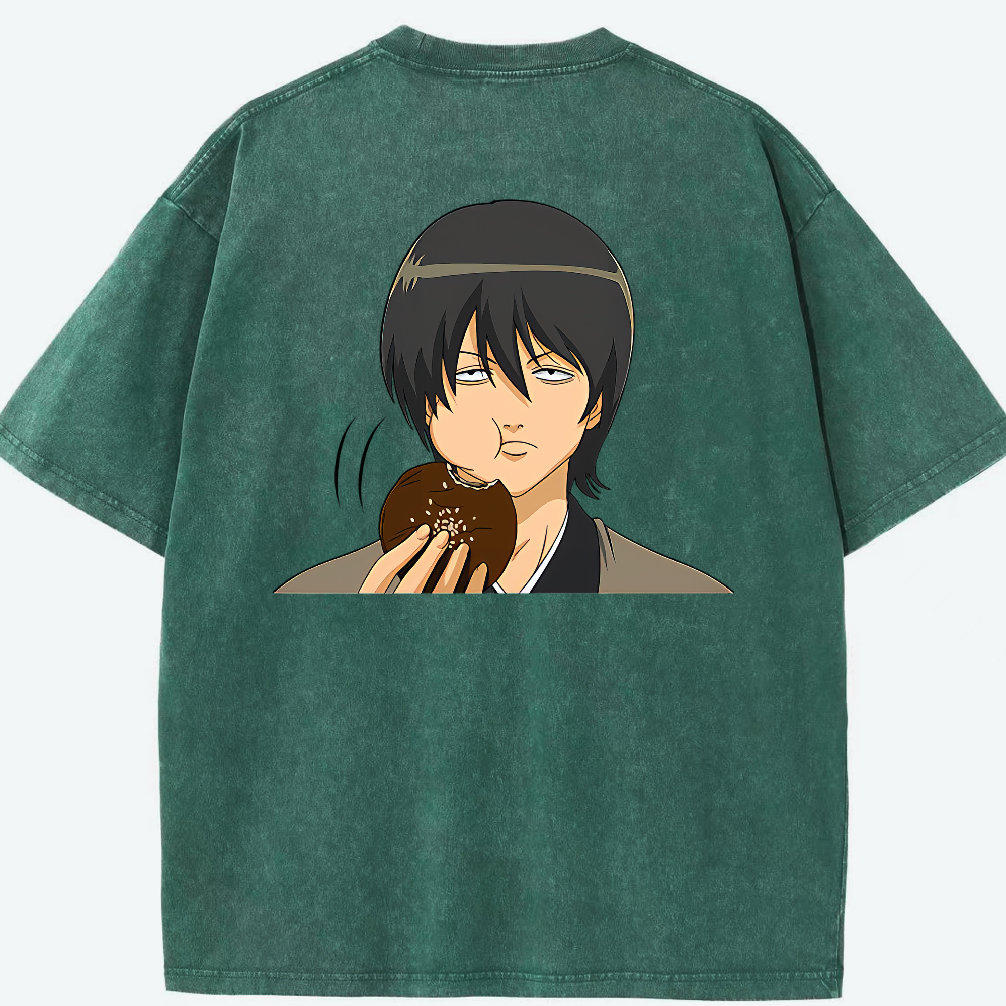 （画像用） ぎんたま 坂田銀時（さかたぎんとき） 神楽 志村新八（しむら しんぱち） GINTAMA Sakata Gintoki Kagura Shimura Shinpachi 綿100% ヴィンテージ風 半袖Tシャツ（背面プリント）